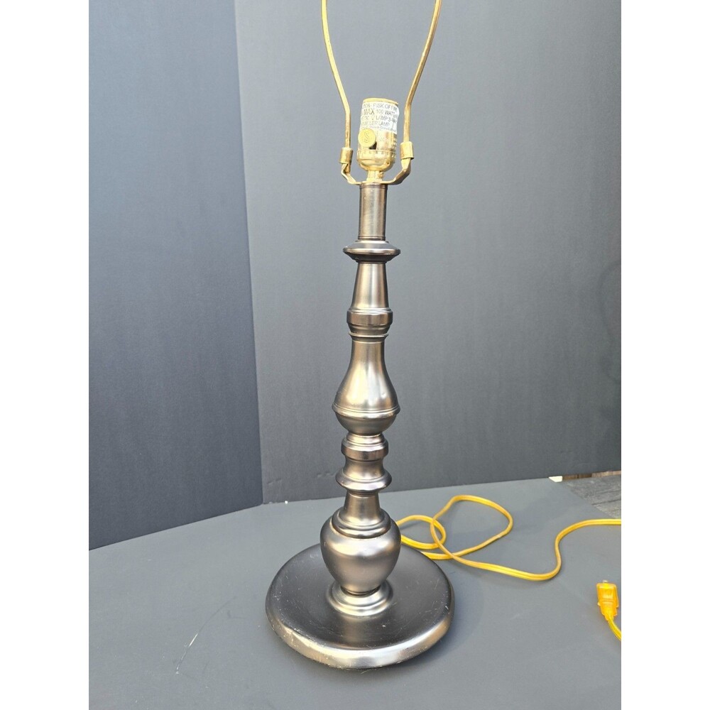 Vintage Stiffel Table Lamp - Burnished Pewter/Silver Finish - Neoclassical Style